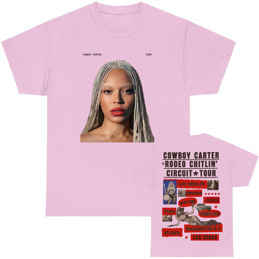 Beyoncé COWBOY CARTER TOUR 2025 T-shirt Cotton Summer Women Men Tshirts Short Sleeve O-neck Loose Tee-shirt Men Tees Print Top