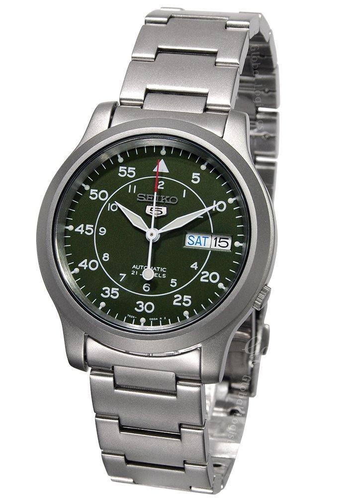 

import SNK805K1 Військовий зелений металевий ремінь з автоматичним заводом [Seiko Import] [Реімпортований продукт]