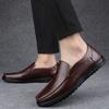 Men's Shoes 2025 Summer New Men's Waterproof and Non-slip Soft Sole Simple Wind One Pedal Comfortable Low-top Casual Leather Shoes