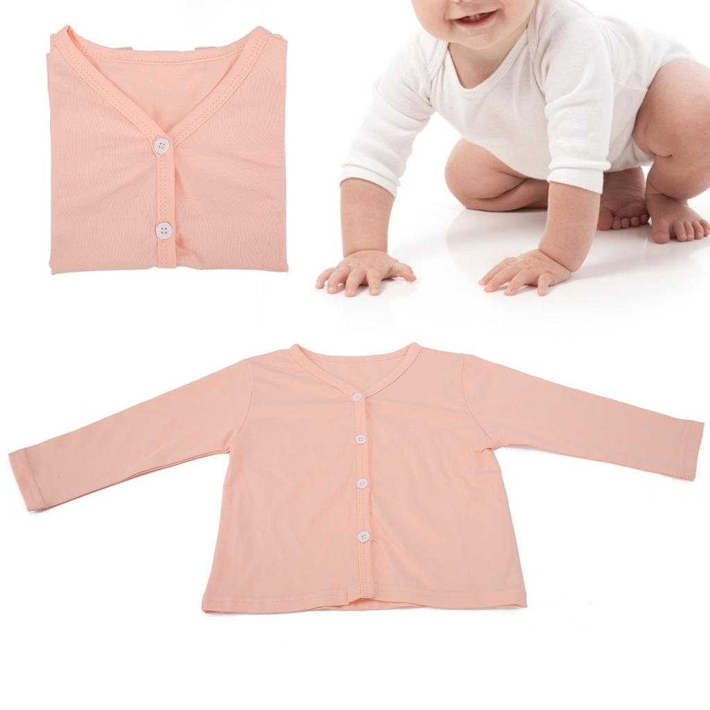 Long Sleeve Cardigan Summer ButtonDown Soft Cotton Cardigan for Little Baby Girls
