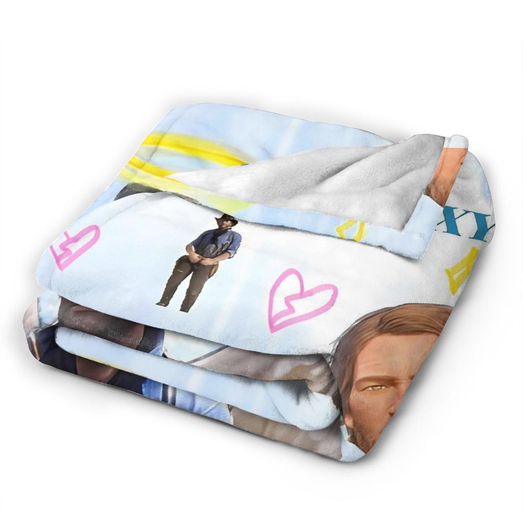 Arthur Morgan Angel Blanket  Travel Office Flannel Throw Blanket For Living Room Warm Soft Design Quality Bedspread Present