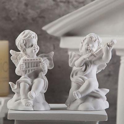 Nordic Style Desktop Ornament Mini Cupid Figurines Greek Mythology Statue Angel Gypsum Portraits Plaster Sculpture