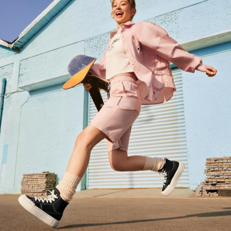 Fashion AJGS New Spring and Autumn High Top Women's Sports Shoes Thick-Soled Lace-up Casual Canvas Couple Sports Shoes Zapatillas Mujer