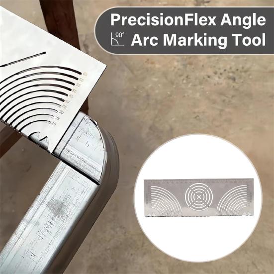 Angle Arc Marking Tool Adjustable Linear Arc Dual-Purpose Scriber Multi-Purpose Metal Marking Tool for Metalworking Engineering Construction