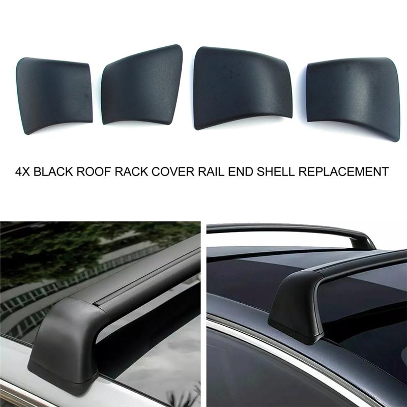 

RR-4 шт. Кришка-заглушка торця рейлінгу багажника на даху в зборі Для Tesla Model Y - Кришки багажника на даху Зовнішні аксесуари для автомобіля чорний