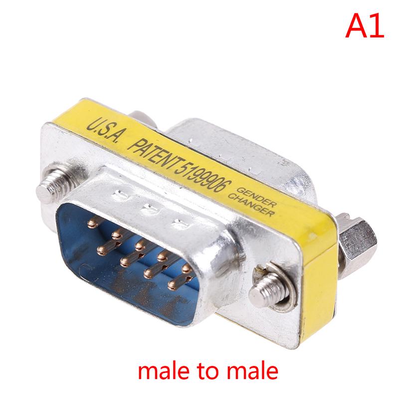 

DB9 D-Sub 9pin Connectors Mini Gender Changer Adapter RS232 Serial Connector A1
