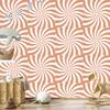 Hippie wallpaper background white and peach for living room and bedroom 50x1000