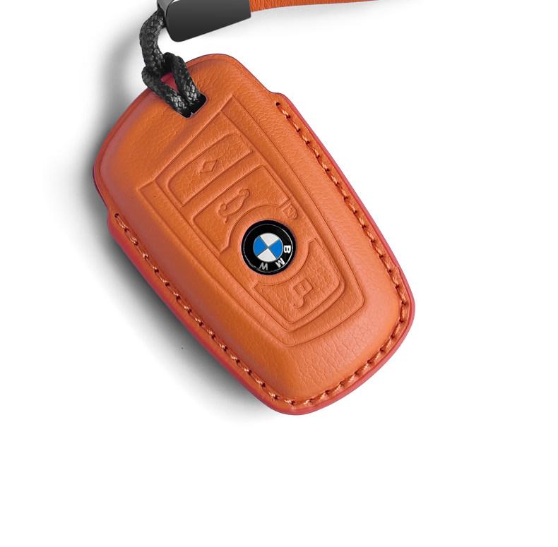 Originální kožené pouzdro na klíče pro starší modely BMW: Řada 3 GT, Řada 5, X1, X2, X3, X4, X5, X6