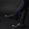 Autumn and Winter Men's Black Business Socks, Men's Socks, Pure Cotton Sweat-absorbing and Deodorizing Mid-calf Socks, Antibacterial Long Calf
