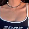 Hip Hop Metal Round Bead Chain Choker Necklace For Women Punk Vintage Fox Noodle Pendant Necklace Fashion Jewelry Party Gifts