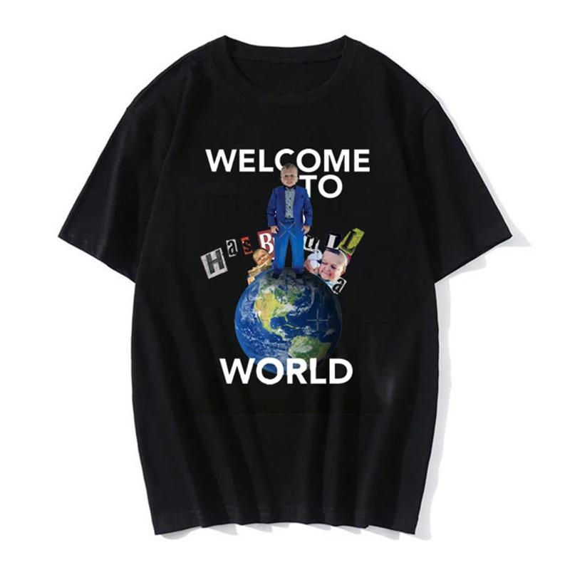 Hasbulla Fighting T Shirt Unisex Russia Classic Mini Khabib Blogger Graphic Tshirts Women Funny Streetwear Tops Tees Shirts