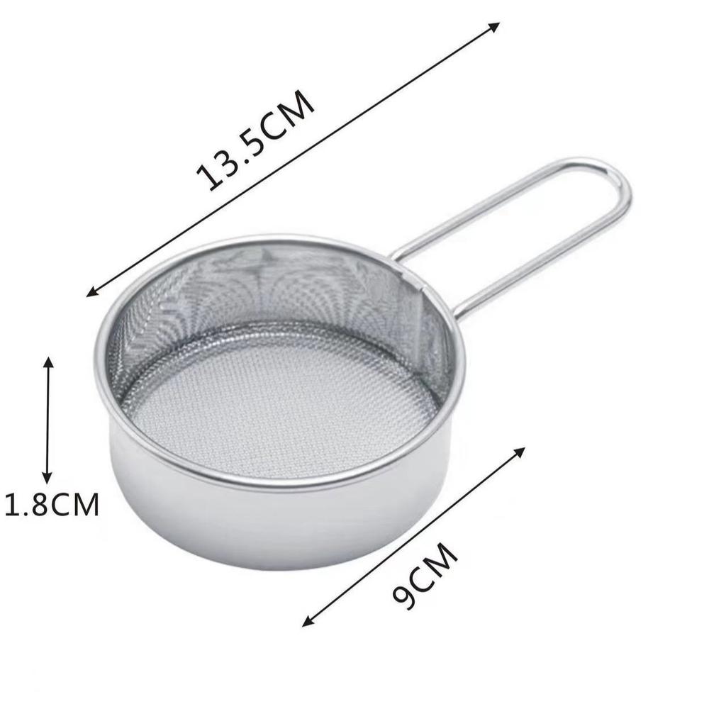 Household Flour Sieve Stainless Steel Fine Mesh Strainer Flour Sifter For Baking Handle Flour Sieve Sifter Baking Accessories