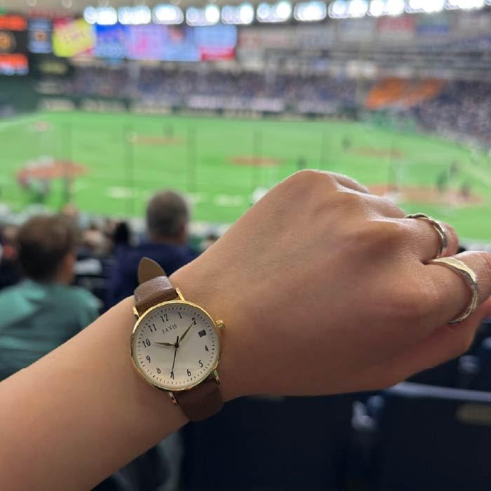 Daily Watch with Date Easy To Job Navy J-AXIS Display, Simple, Basic, Read, Business, Hunting, Student, Unisex, (CF3B0029)