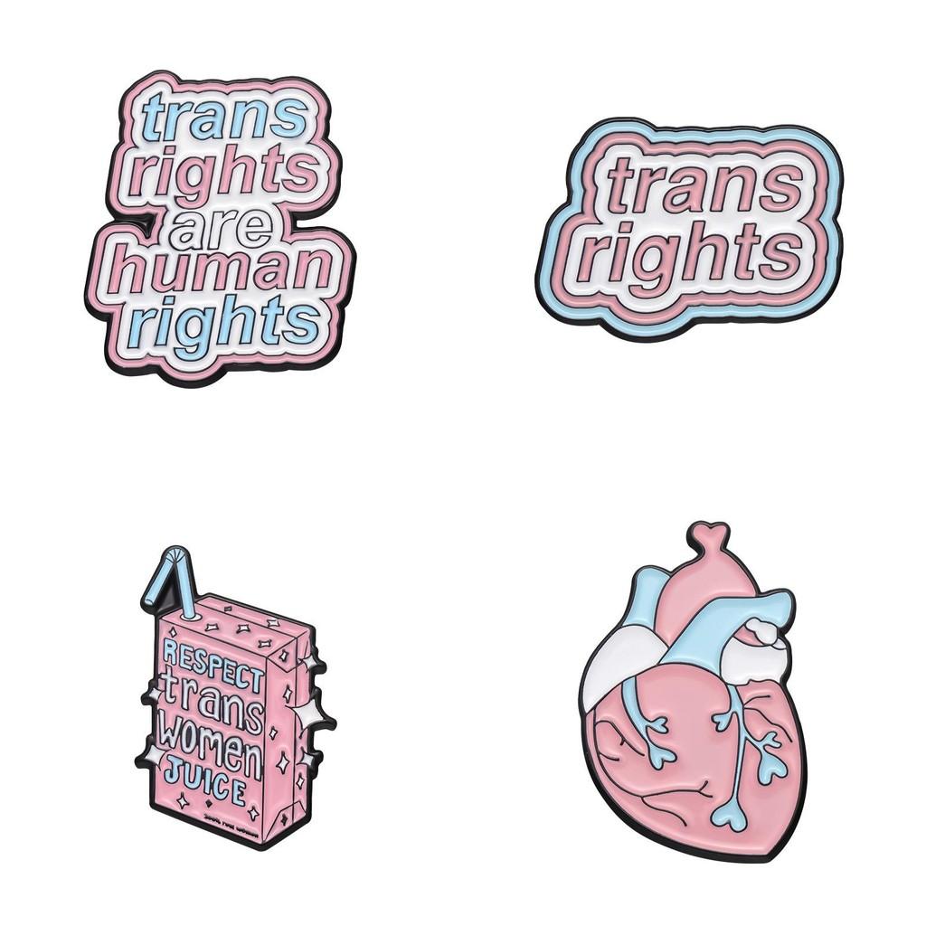 Cartoon Pink Whimsical Heart Brooch Fun Rainbow Heart Drink Box Letter Shaped Pin Accessory