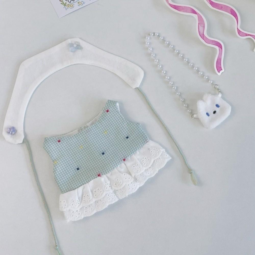 1 Set Outfit 10/20cm Cotton Doll Clothes Plaid Skirt 10cm Doll Clothes  Doll Accessories