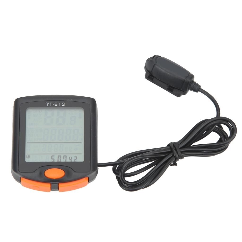 Bike Computer Wired Waterproof Cycling Computer Metric Inch Units Multifunction Bike Speedometer with Noctilucent for Bikes