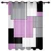 Różowy Czarny Szary Patchwork Abstrakcyjna Sztuka Średniowieczny Styl Zasłony do Sypialni Salonu Draperie Zasłona Okienna Kuchenna Dekoracja Domu