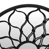 Black Round Mirror 40x3 Cm Iron for Indoor Use