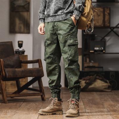 Outdoor Camouflage Casual Multi-bag Overalls Loose Functional Tactical Pants Spring and Autumn Tide Brand Pure Cotton Leggings Men's Trousers