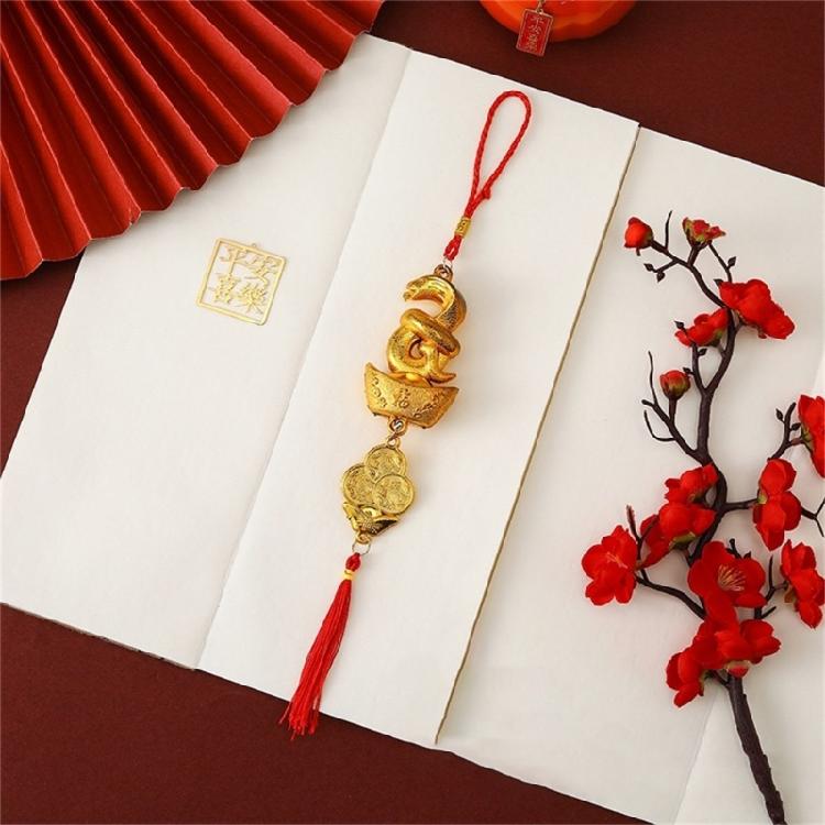 2025 Years of The Snake Pendant Snake Lucky Charm Decorative for Chinese New Years Prosperitys and Elegant Decoration