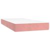 347693 vidaXL Matelas de lit à ressorts ensachés Rose 80x200 cm epaisseur 20 cm Velours