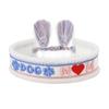 Trendy Handmade Woven Pet Bracelet with Love Embroidery and Tassels