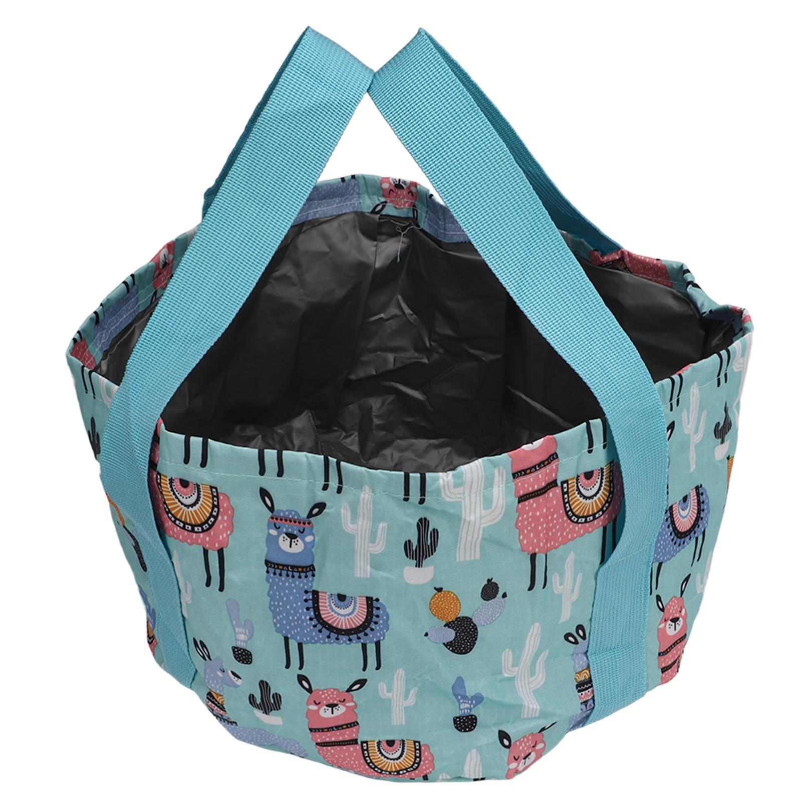 Folding Travel Water Basin Waterproof Nylon Large Capacity Portable Collapsible Camping Bucket for Outdoor Fishing