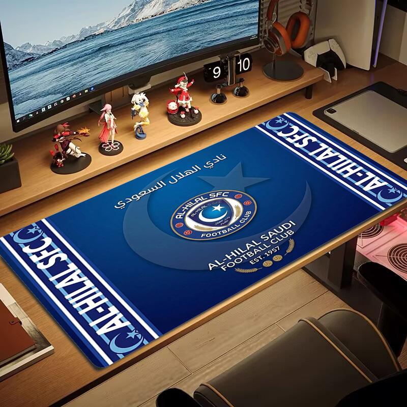 Al-Hilal SFC Color Mouse Pad Large Gaming Table Cushion Non-slip Laptop Tablet Big Mousepad XXL Mat Mini PC Playmat With Lock Edge