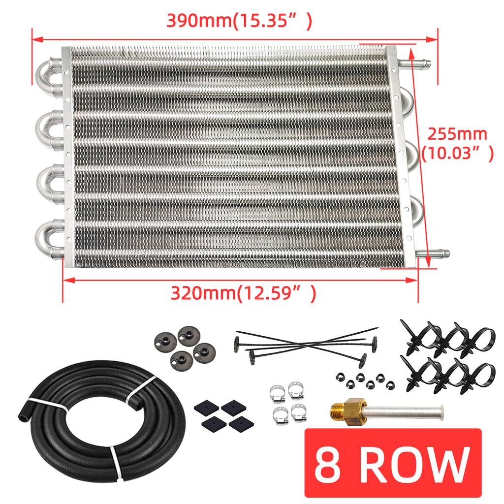 Universeller Aluminium-Ölkühler 4-reihig 6-reihig 8-reihig Radiator-Umrüstsatz Fernübertragung Auto Manuell Auto Motorrad