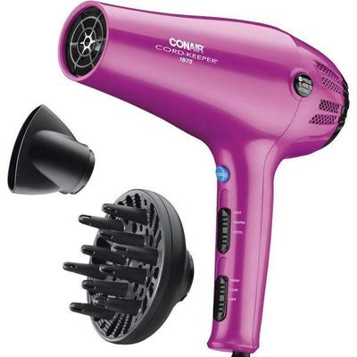 Asciugacapelli Asciugacapelli Domestico Conair Capelli 1875W Avvolgicavo Soffio con Cavo Retrattile per Uso Commerciale, Set da 3 Pezzi Rosa