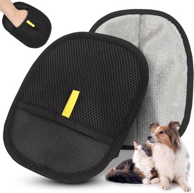 2 Pcs Reusable Electrostatic Pet Hair Remover Glove for Dogs Cats Pet Hair Removal Tool for Furniture Washable Electrostatic Gloves