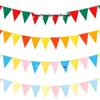 Triangle Flag Bunting for Kindergarten Decoration - Children's Room & Birthday Party Decor with Girlish Heart Design