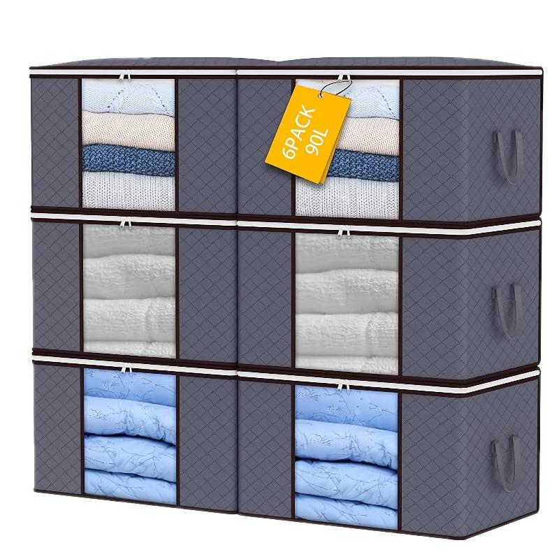 1/3/4/6/9 Pcs Foldable Comforter clothing Storage Bag Household Clothing Storage Box Dustproof Quilt Storage wardrobe organizer