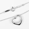 TIFFANY&Co. Open Heart Necklace Silver925/Pink Sapphire 3.5g Women Used