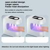 Compact and portable square candy gold lamp with two levels of timed fast drying for nail plates