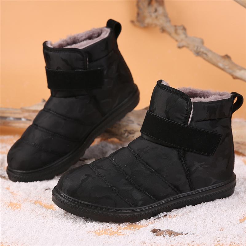 36~47 Mens Women Waterproof Winter Warm Plush Platform Snow Ankle Boots Outdoor Sneakers Male Rubber Boots Work Shoes Footwear