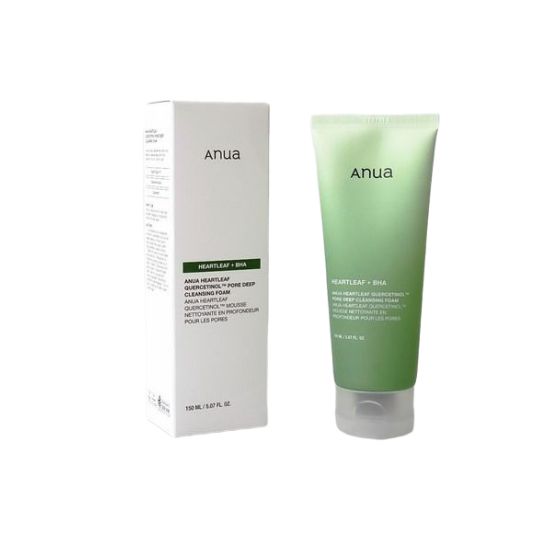 Anua Quercetin Pore Deep Cleansing Foam Gentle Exfoliating & Pore Care Face Cleanser 150ml