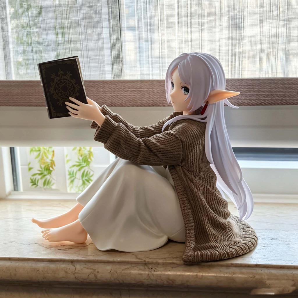 12cm Frieren Beyond Journey'S End Frieren Φιγούρα Anime Επιτραπέζια Χαριτωμένη Φιγούρα Δράσης Frieren με Πιτζάμα Μοντέλο Κούκλα Παιχνίδι