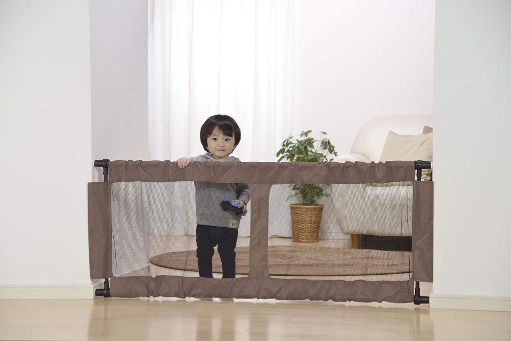 GREEN LIFE Crumy Baby L suitable for 6 months to 24 height 60 easy for adults to step L width 130 to 185 Fence, size, months, cm, over, CBF-L-AZ,