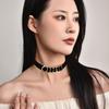 Geometric Style Womens Hip Hop Circle Choker Necklace For Fashion Casual Wear