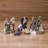 Christian Religious Gifts 11 Pcs Christmas Nativity Scene Set, Resin Mini Figurines Tabletop Decor, Indoor Creche Display Holy Family Angel