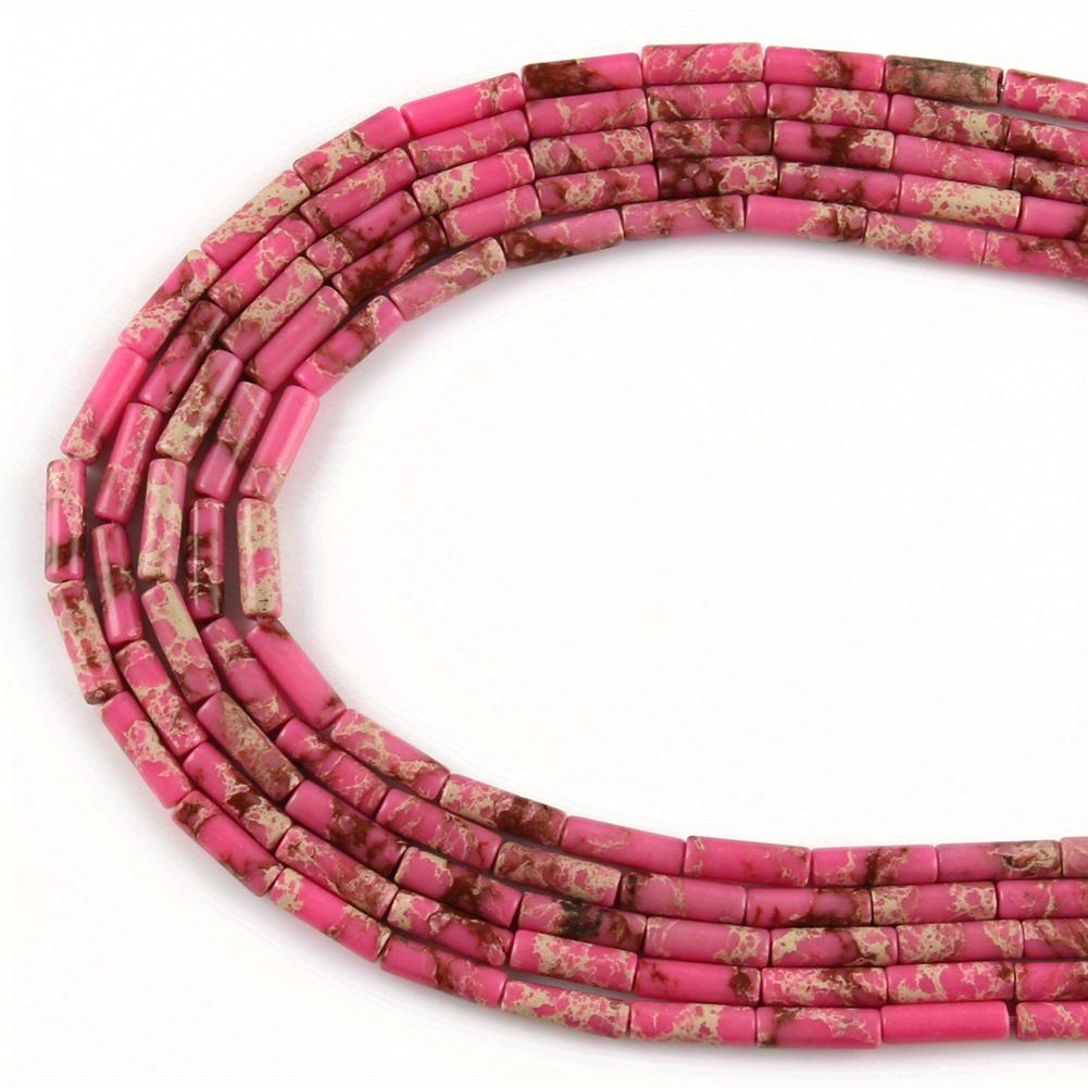 1pcs Natural Stone Tube Bead Sediment Jaspers Loose Cylinder Beads for Jewelry Making DIY Chakra Bracelet Accessories 15" 13x4mm