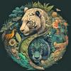 5D DIY Full Round Drill Diamond Painting Tai Chi Animal Kit Decoration Art Craft
