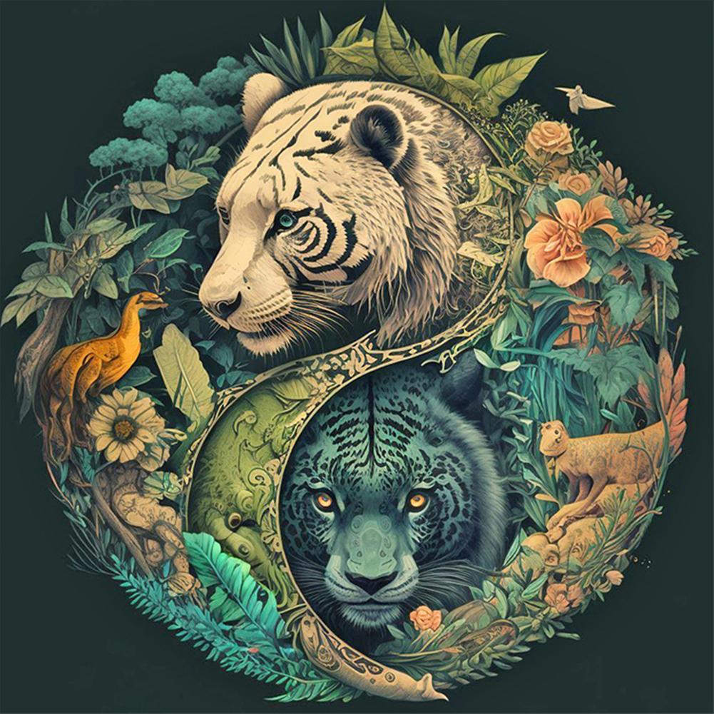 5D DIY Full Round Drill Diamond Painting Tai Chi Animal Kit Decoration Art Craft