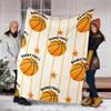 Basketball Theme Printed Blanket - Perfect for Couch, Bed, Travel & Outdoor Use | Machine Washable, Cozy & Durable.