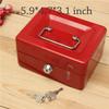 Practical Mini Petty Cash Money Box Stainless Steel Security Lock Lockable Safe Small Fit for House Decoration 3 Size