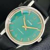 VINTAGE ENICAR STAR JEWELS HAND-WINDING 1140 SWISS MENS GREEN WATCH A702041-5 R208-a702041