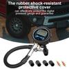 Digital Tire Inflator LCD Display Tire Pressure Gauge 3-200PSI Car Tire Air Pressure Inflator LED Backlight for Motorcycle Bike