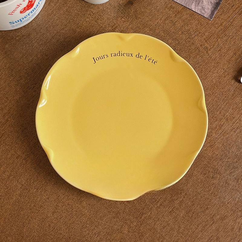 

Корейский Инс Стиль Десертная Тарелка Винтажная Французская Керамическая Завтрачная Тарелка Тарелка для Хлеба и Торта Элегантная