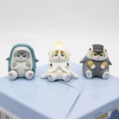 Mofusand Kot Cosplay Organizm Morska Fauna i Flora Blind Box Urocza Figurka Akcji Ośmiornica Pingwin Wydra Dekoracja Biurka Prezenty dla Dzieci